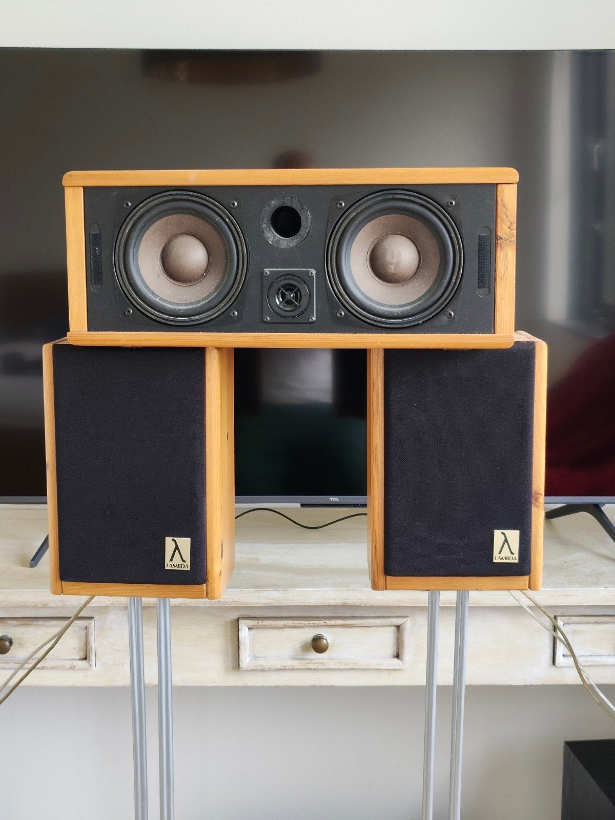 Lambda Kwarts Surround en Center Speakerset, Audio, Tv en Foto, Gebruikt, Surroundset zonder subwoofer, Minder dan 60 watt, Ophalen