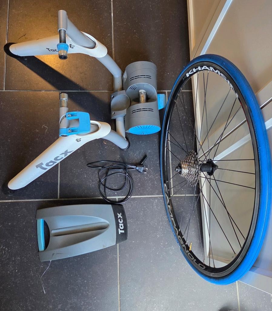 Tacx Vortex Smartfietstrainer Shimano cassette, Gebruikt, Aluminium, Meer dan 20 versnellingen, 53 tot 57 cm