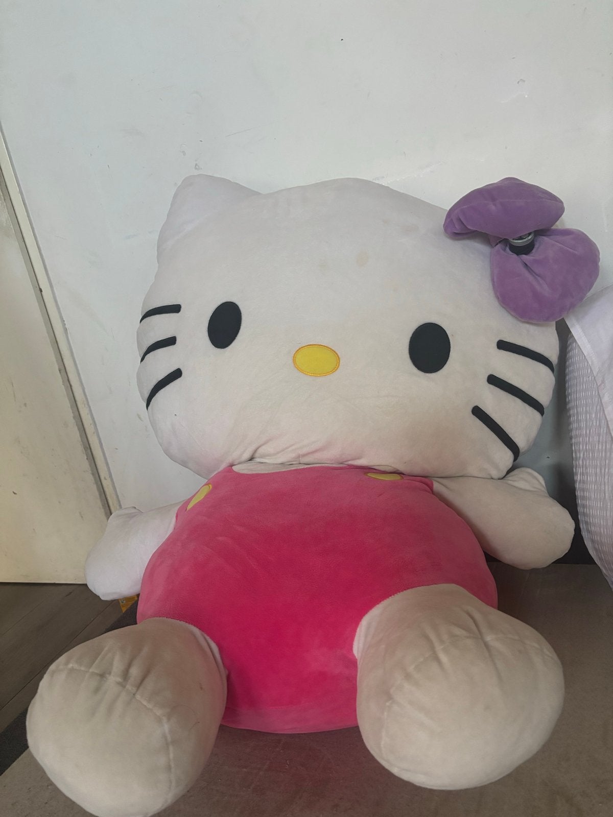 Grote Hello Kitty knuffel - Roze/Wit, Kinderen en Baby's, Ophalen, Gebruikt, Overige merken, Overige typen