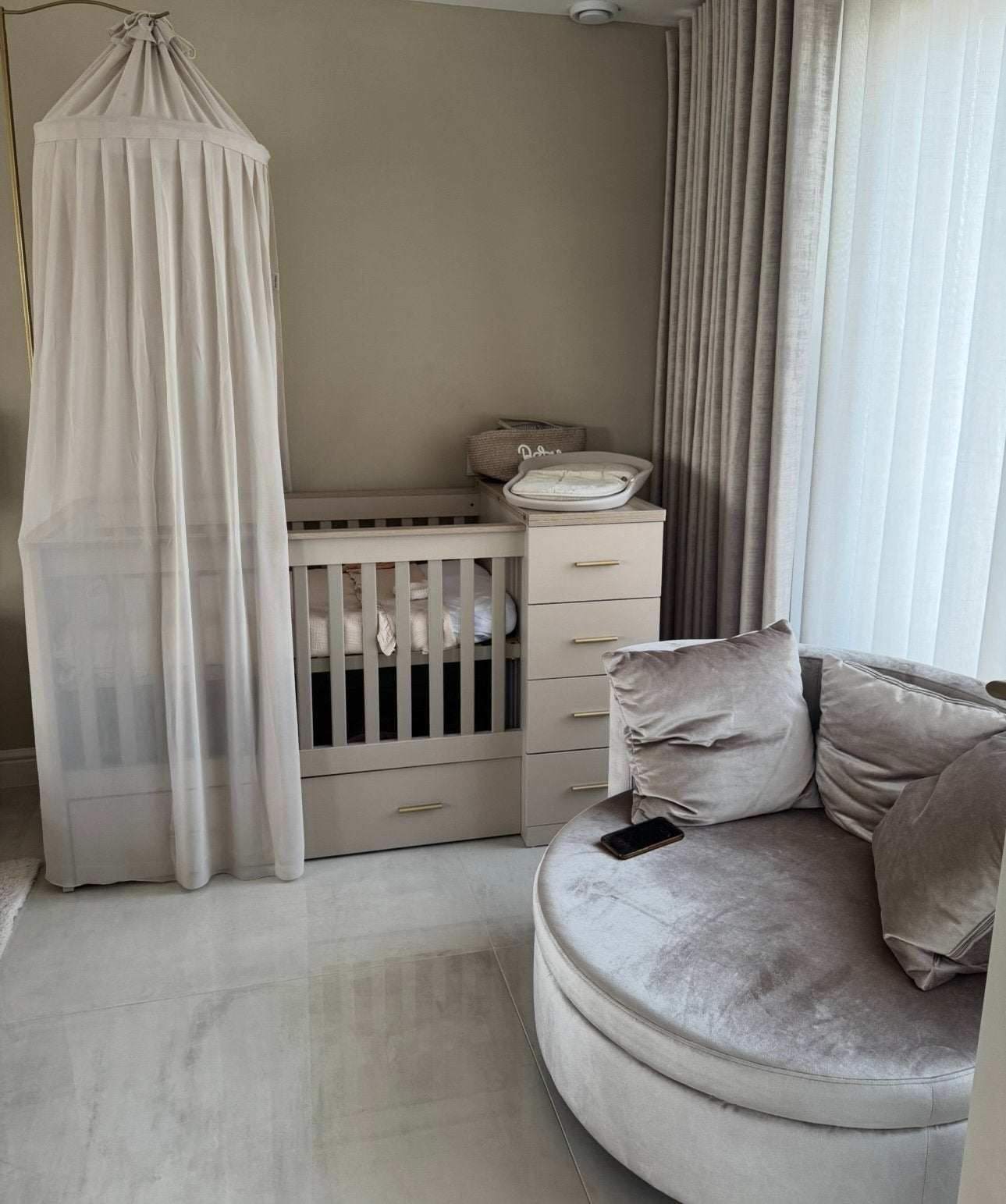 Babybedje met lades en commode - FSC-hout beige, Kinderen en Baby's, Ophalen, Nieuw, 70 tot 85 cm, 140 tot 160 cm
