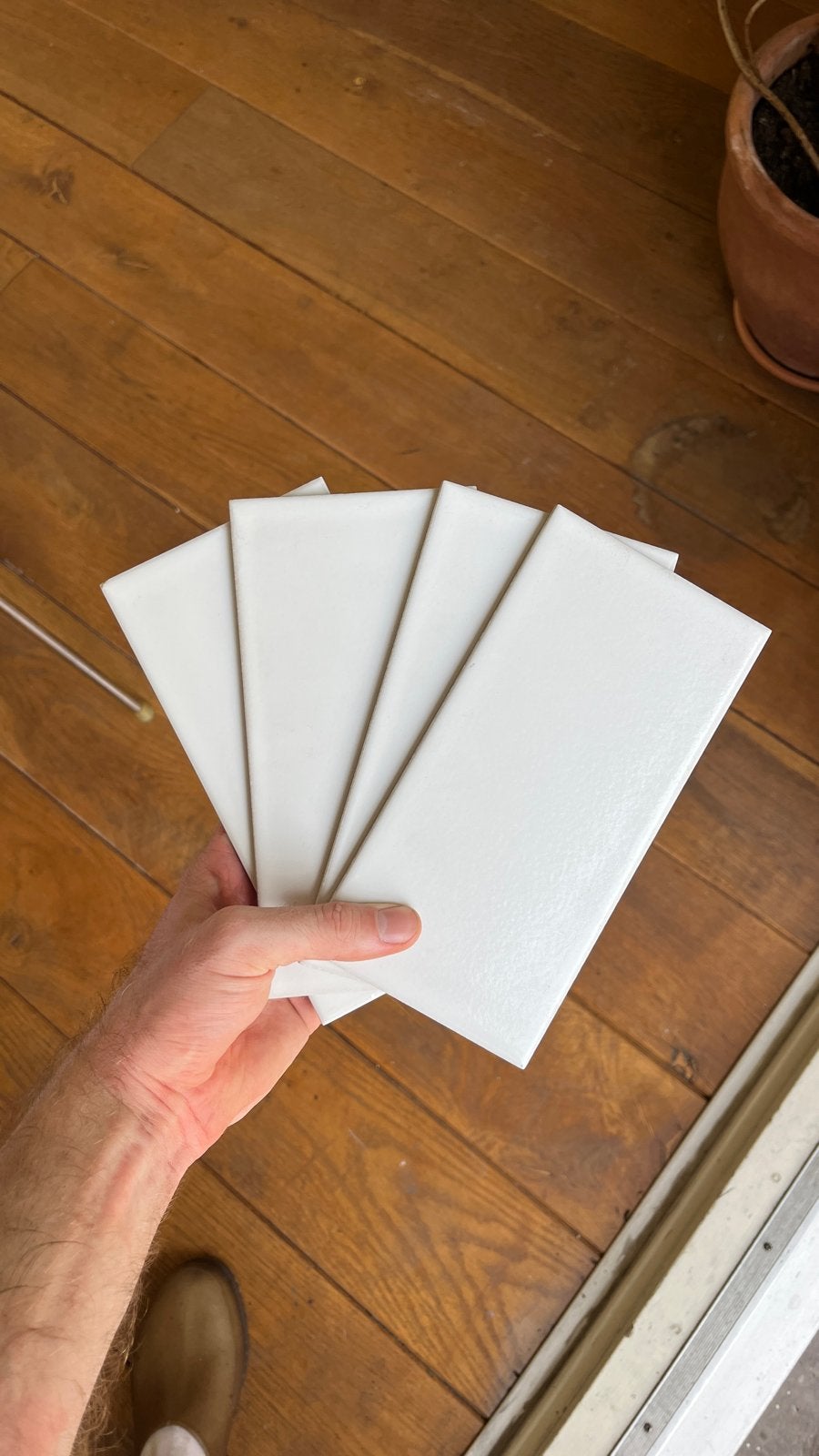 witte rechthoekige tegeltjes 10x20 cm, Ophalen, Nieuw, Minder dan 20 cm, 20 tot 40 cm
