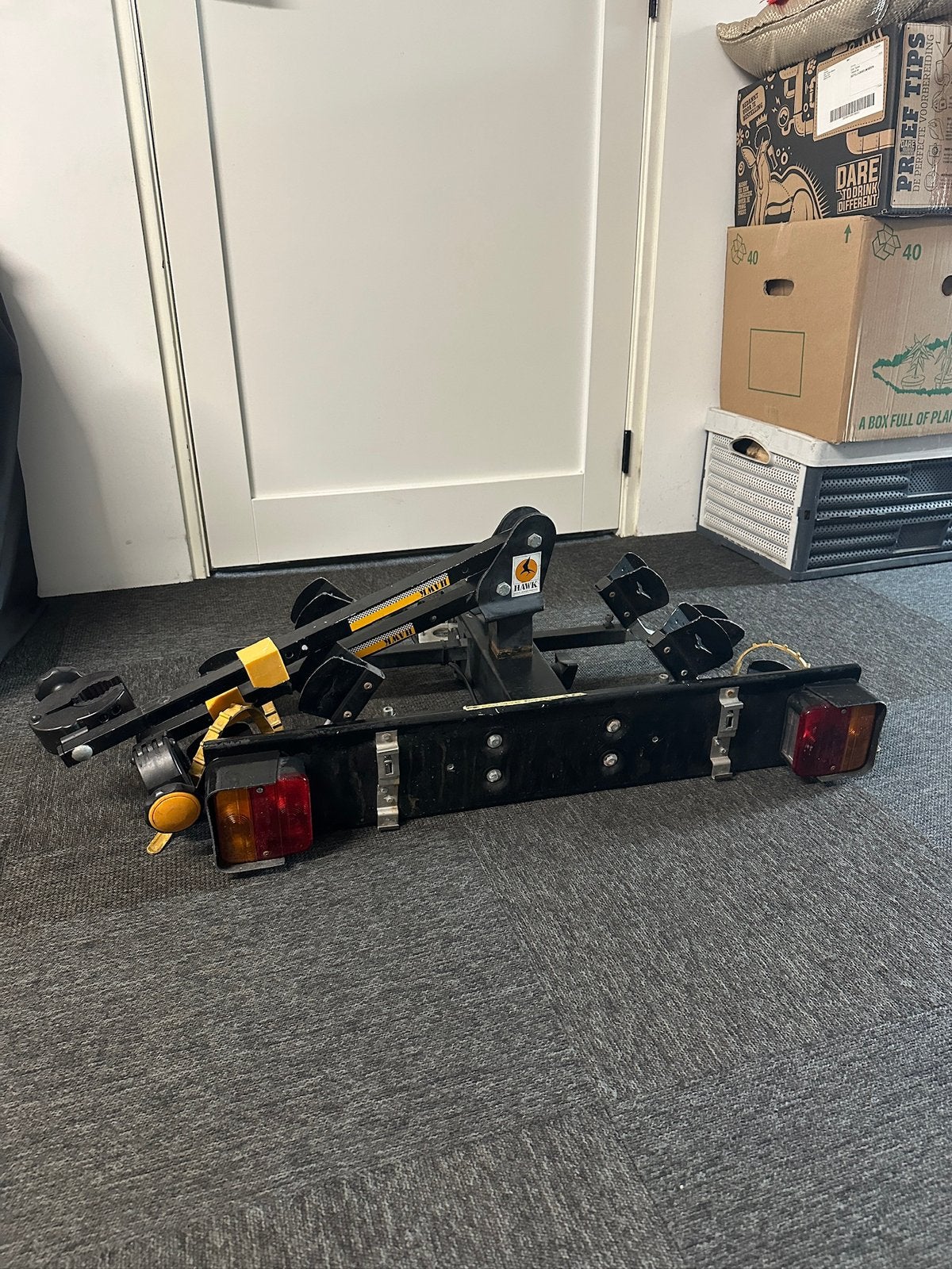 Spinder Hawk fietsendrager voor 2 fietsen en kantelbaar, Auto diversen, Ophalen, Zo goed als nieuw, Brede banden, 2 fietsen