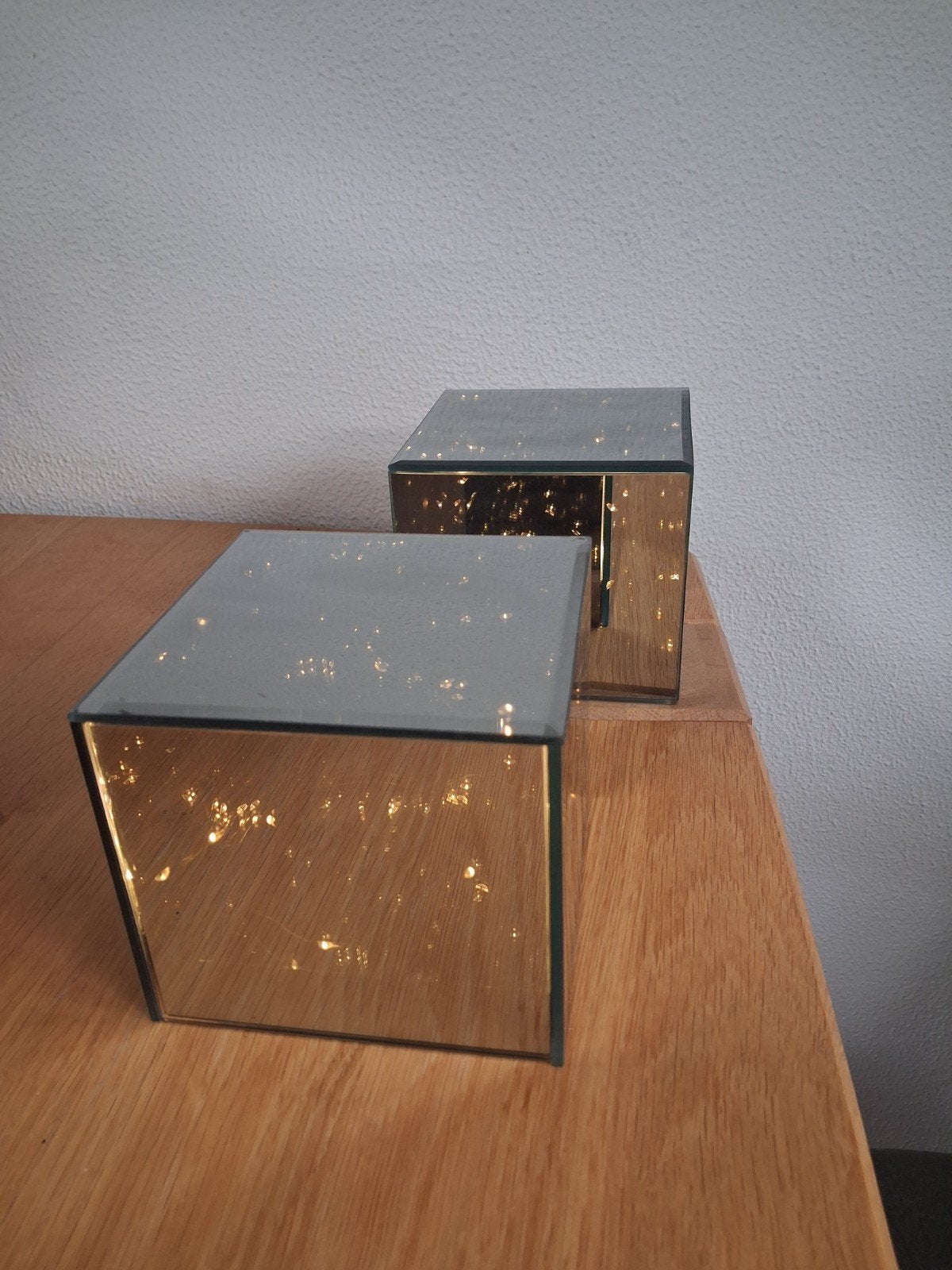 kubus van glas met ledverlichting, Ophalen, Minder dan 50 cm, Gebruikt, Minder dan 50 cm