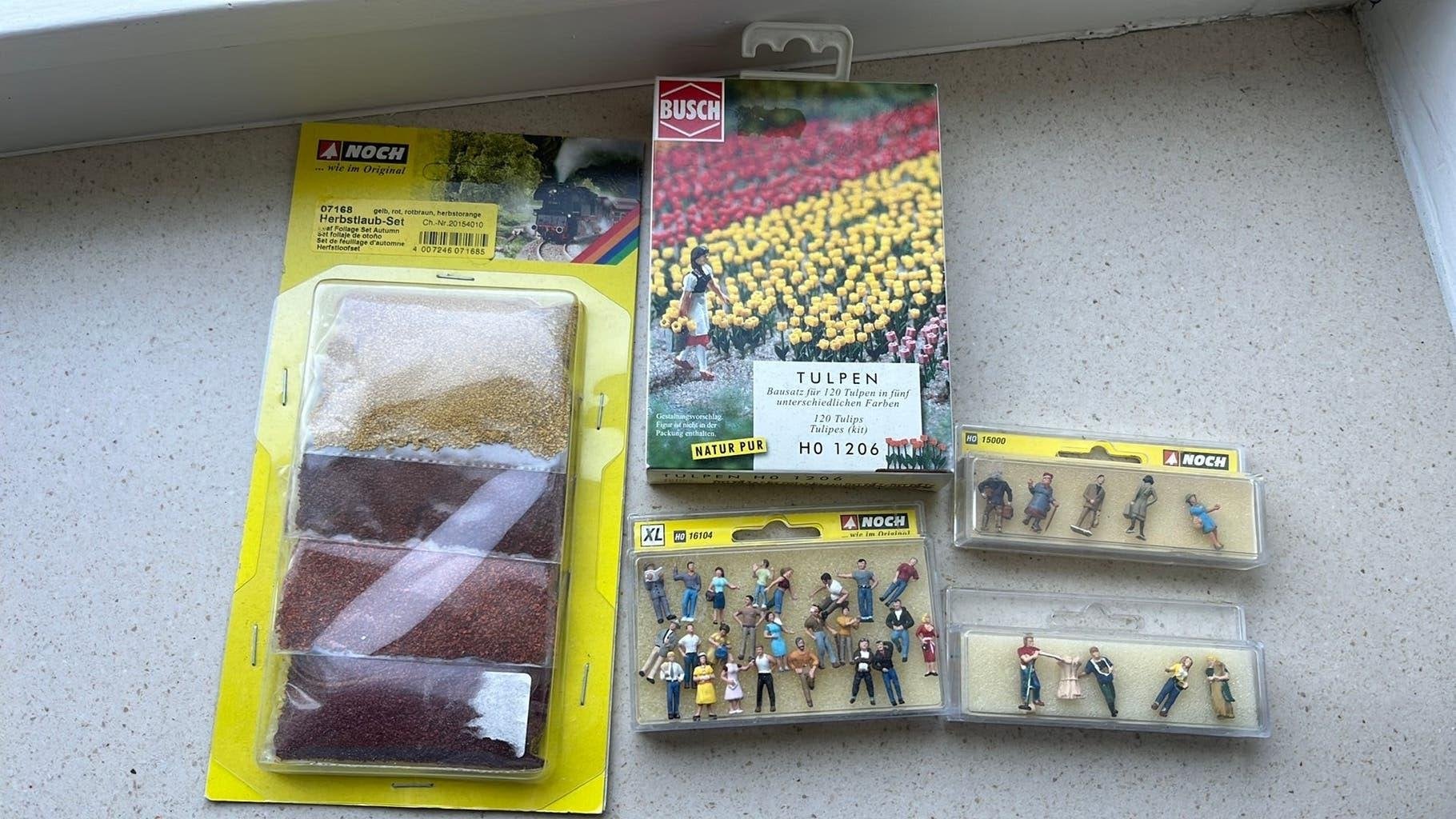 Noch+ Busch items ho .zie omschrijving., Overige merken, Gelijkstroom of Wisselstroom, Brug, Tunnel of Gebouw, Nieuw