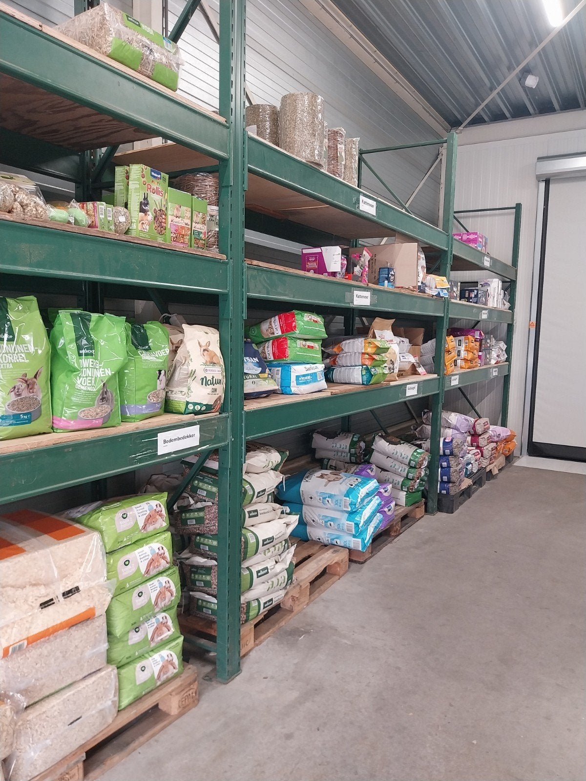 palletstelling voeten staanders, Ophalen