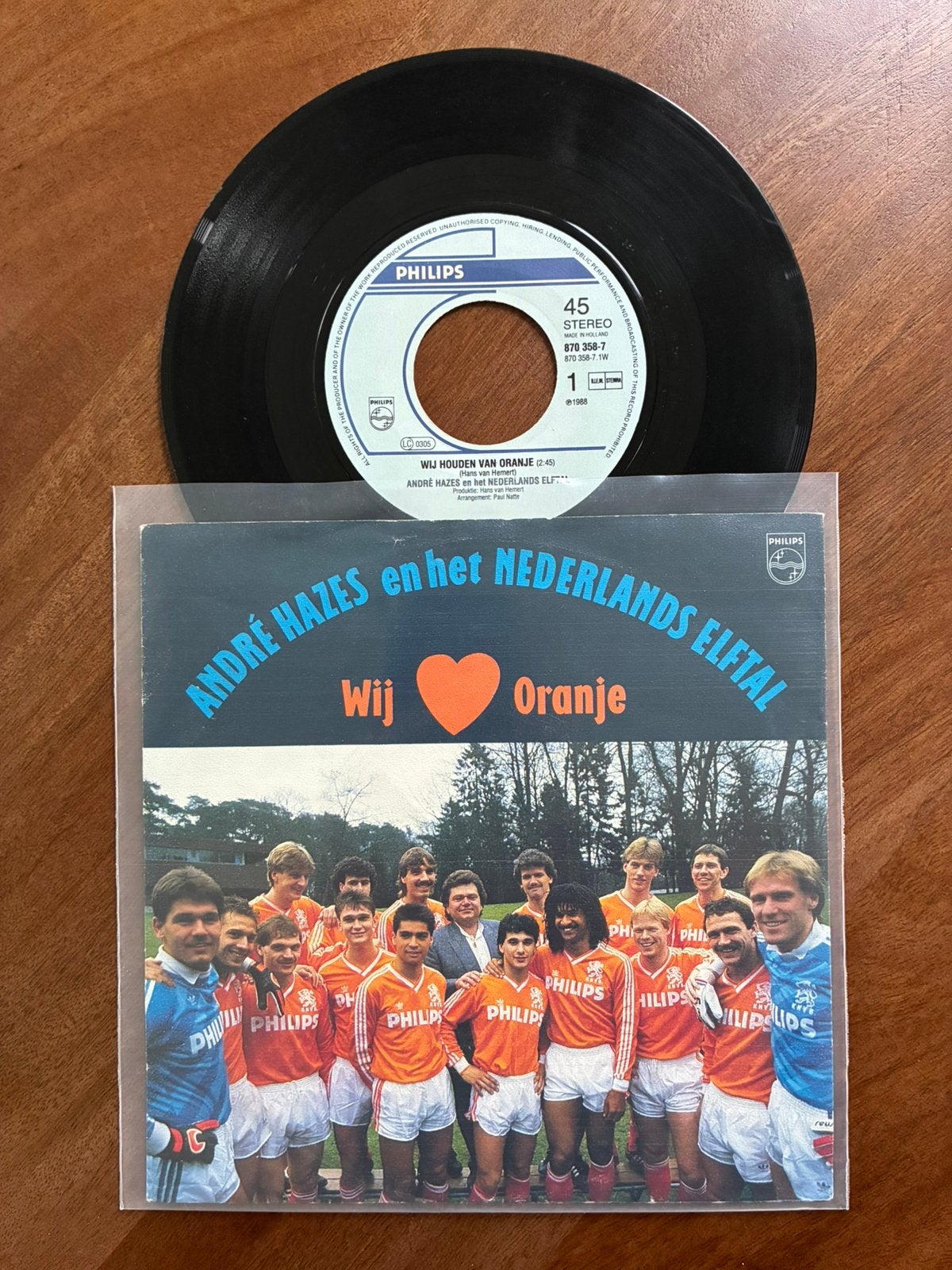 André Hazes - Wij houden van Oranje, Cd's en Dvd's, Vinyl Singles, Ophalen of Verzenden, 7 inch, Single