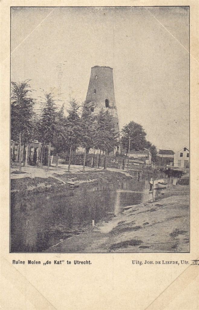 Ruine Molen de Kat te Utrecht. - ongelopen, Verzenden, 1920 tot 1940, Ongelopen, Utrecht