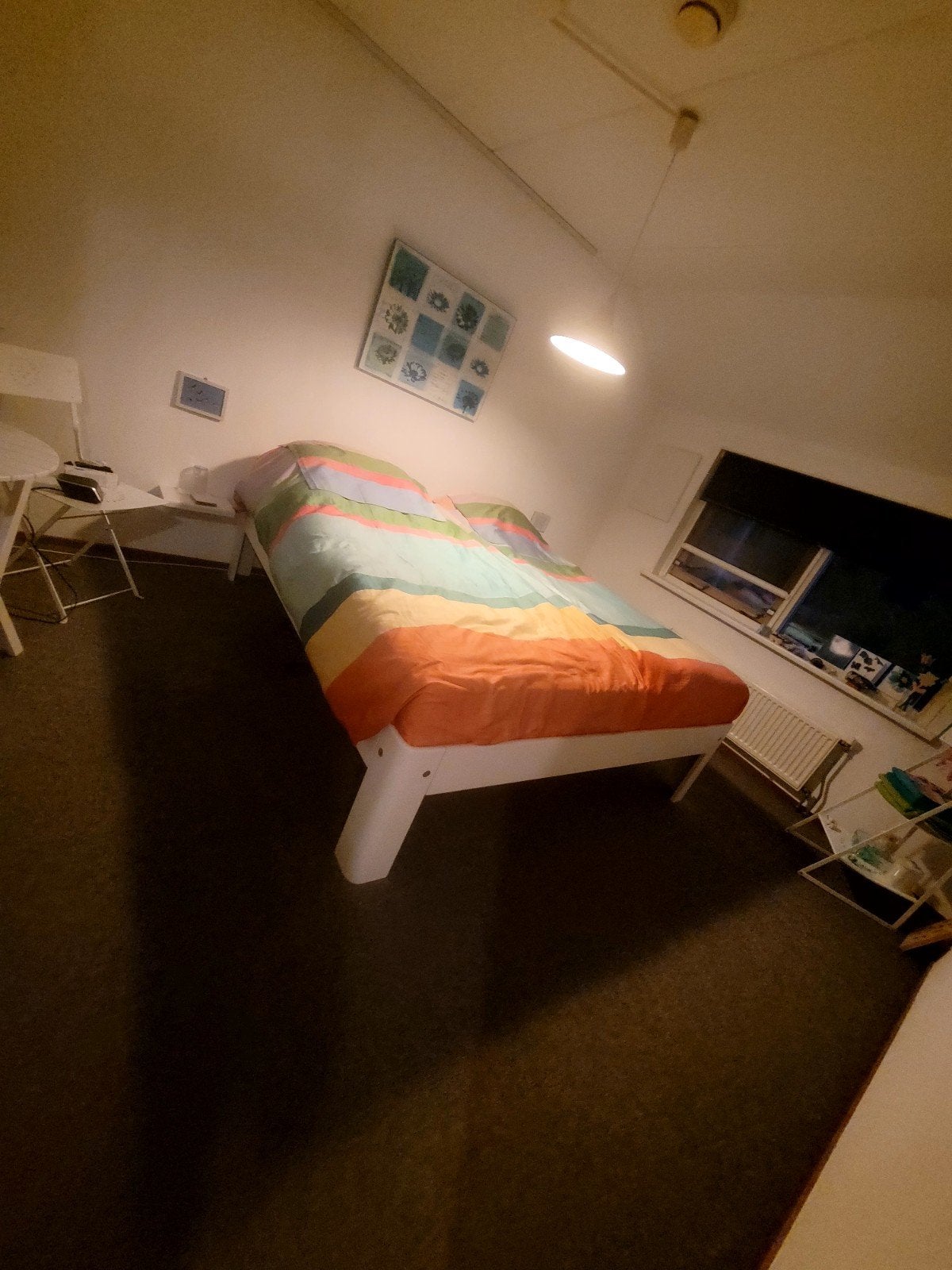 Zo goed als nieuw Auping tweepersoonsbed met bodem, Huis en Inrichting, Slaapkamer | Bedden, Overige materialen, Wit, Tweepersoons