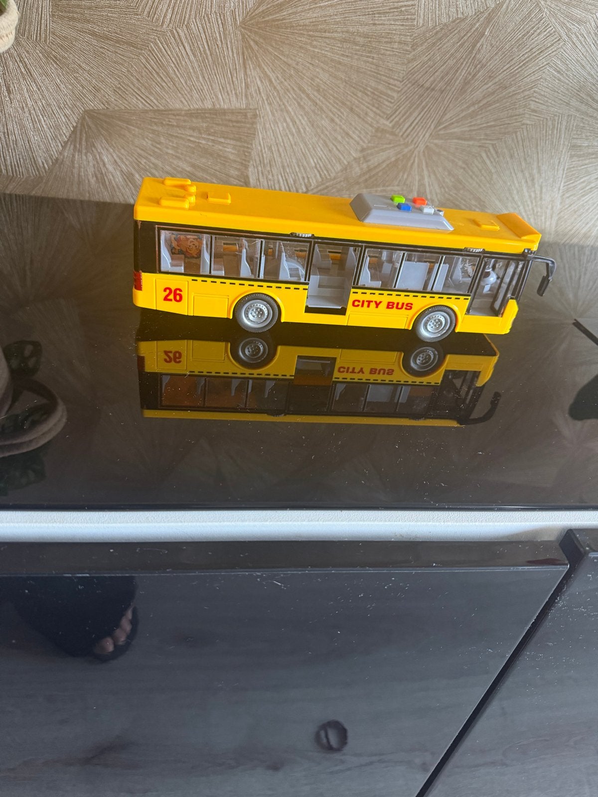 Gele speelgoedbus met geluid, Ophalen of Verzenden, Gebruikt