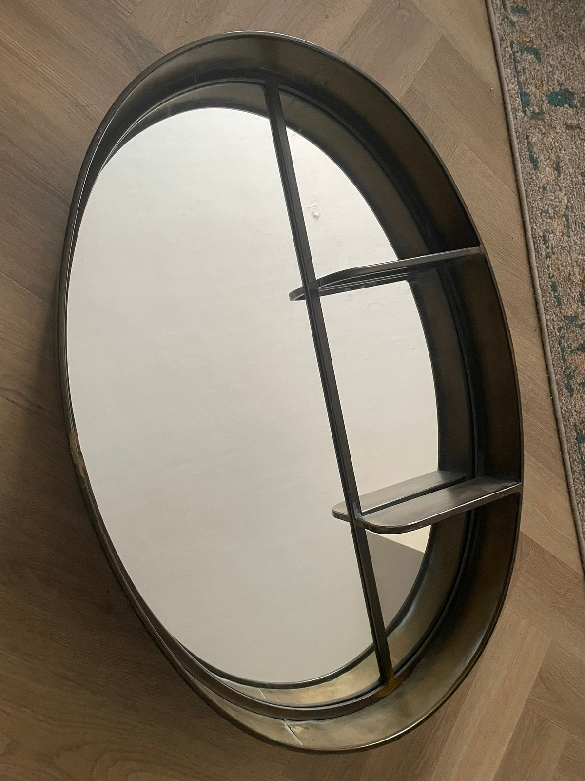 Countryfield spiegel brons, Huis en Inrichting, Woonaccessoires | Spiegels, Ophalen, Minder dan 50 cm, Zo goed als nieuw, Minder dan 100 cm
