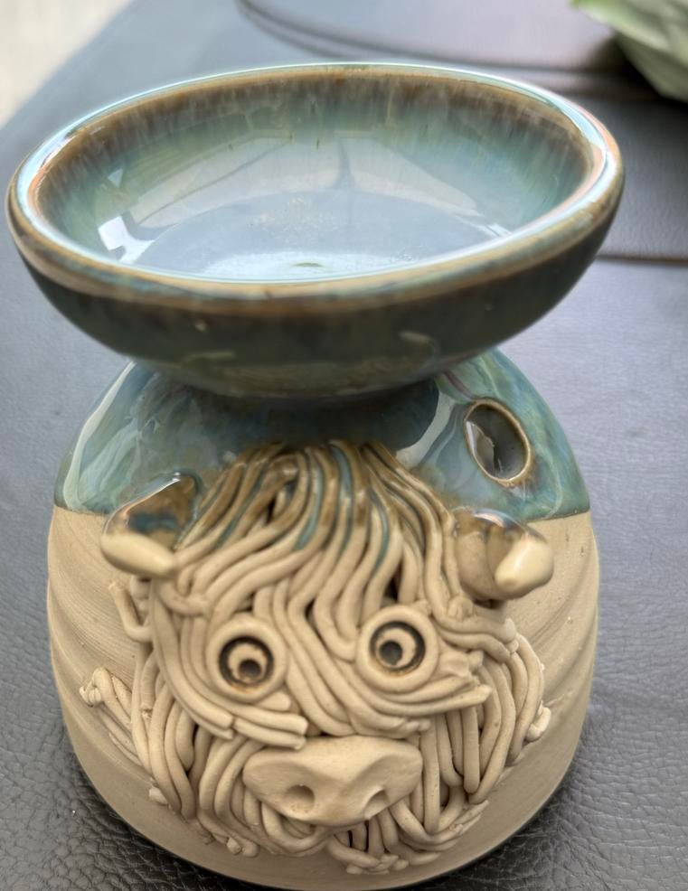 Keramische Wax Brander met Schotse Hooglander Design, Ophalen of Verzenden, Nieuw