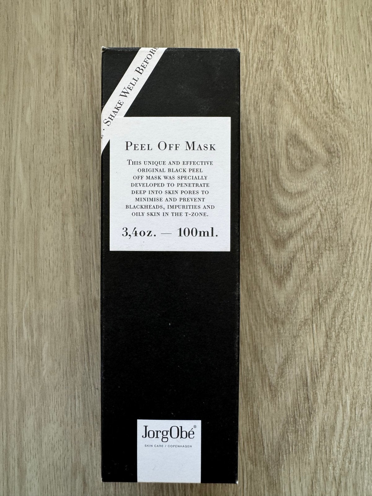 JorgObé Peel Off Mask - Zwart Gezichtsmasker 100ml, Ophalen of Verzenden, Nieuw, Gehele gezicht, Reiniging