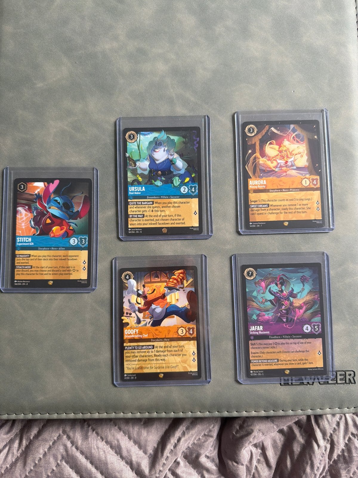 Lorcana Disney Kaarten: Stitch, Ursula, Aurora, Jafar, Verzamelen, Ophalen of Verzenden, Zo goed als nieuw