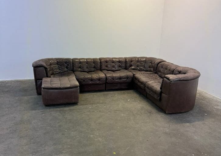 De Sede DS11 patchwork sofa 6 elementen + hocker, Ophalen, Zo goed als nieuw