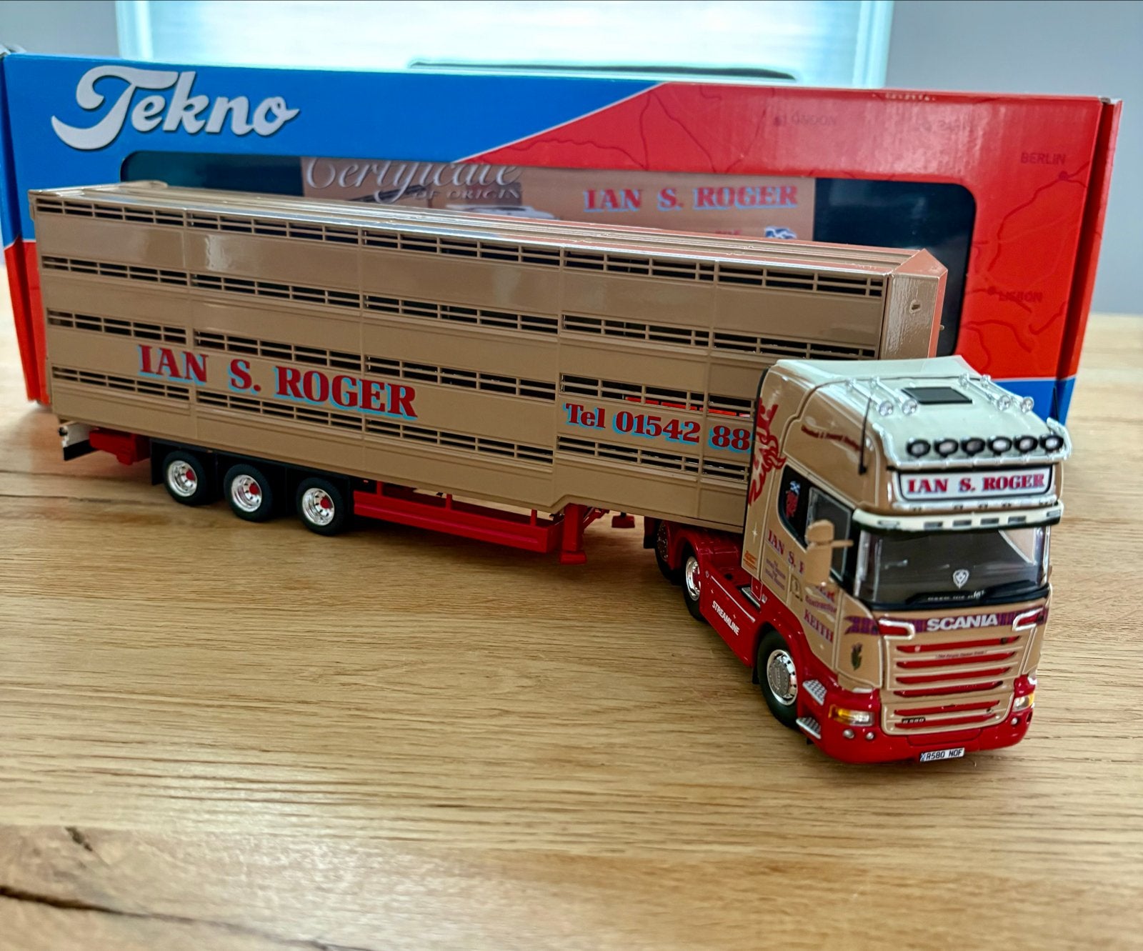 Tekno Scania R Streamline met Houghton Parkhouse veewagen, Ophalen of Verzenden, Zo goed als nieuw, Bus of Vrachtwagen, Tekno
