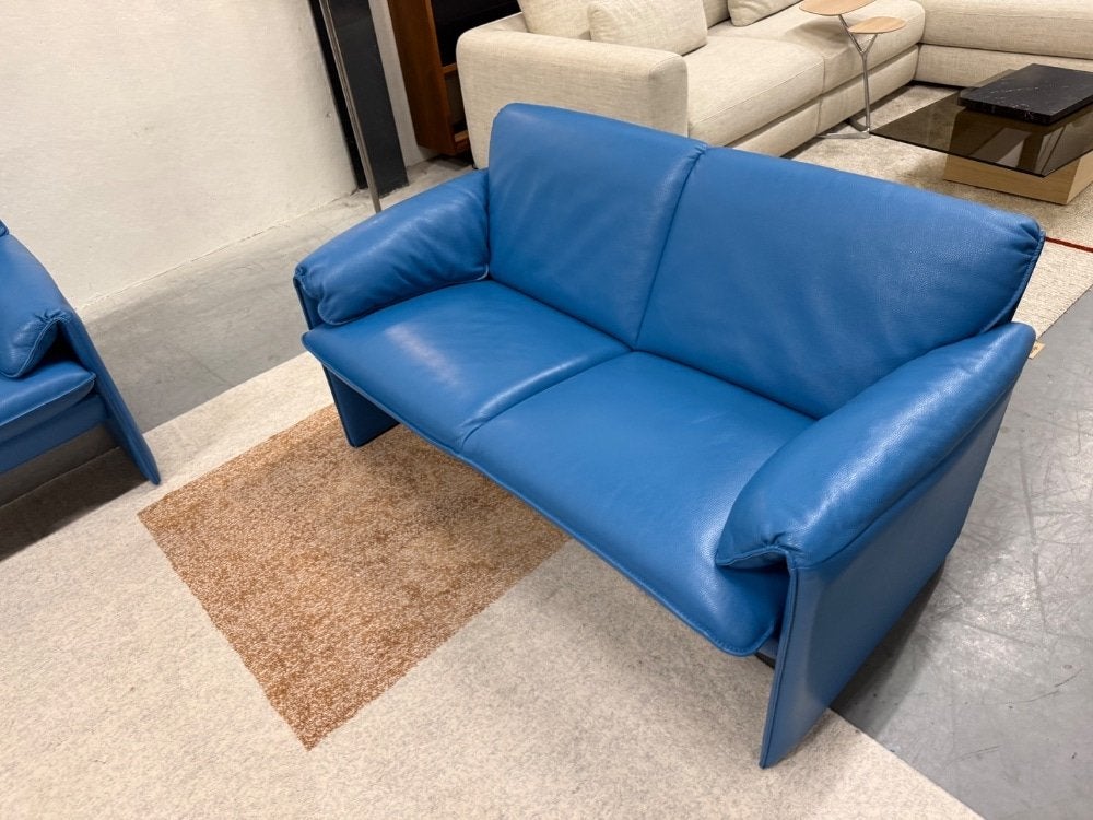 Leolux Bora Bora 2 Zits Bank blauw leer Design 147, Leolux, Info@leolux.nl, Tweepersoons, Ophalen of Verzenden