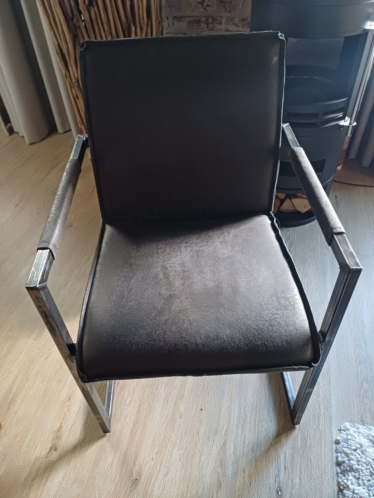6 antraciet grijze eetkamerstoelen, Huis en Inrichting, Ophalen, Grijs