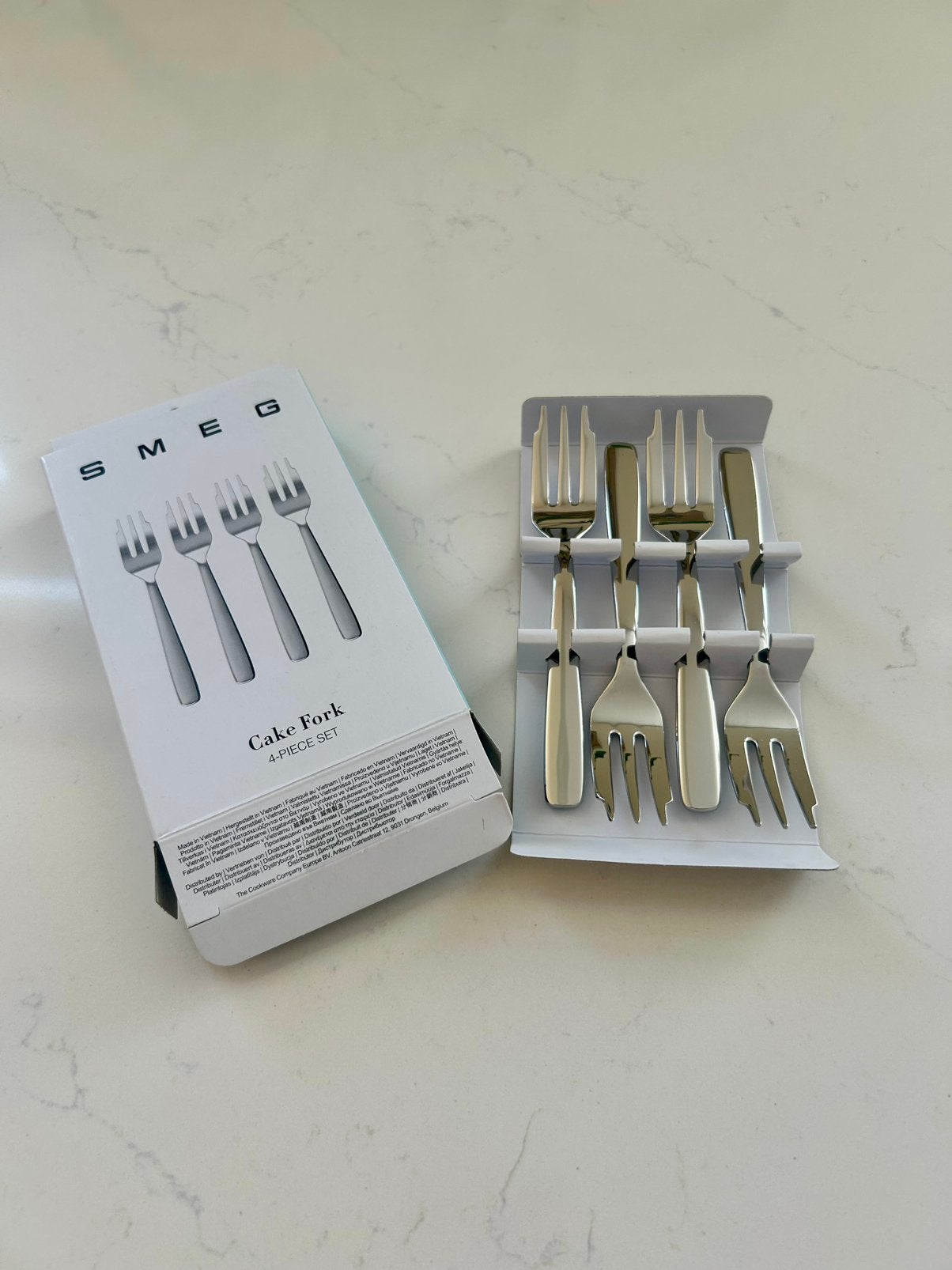 NIEUW. Taartvorkjes SMEG. Smeg cake fork AH spaaractie, Gebaksvork, Los bestek, Nieuw, Ophalen of Verzenden