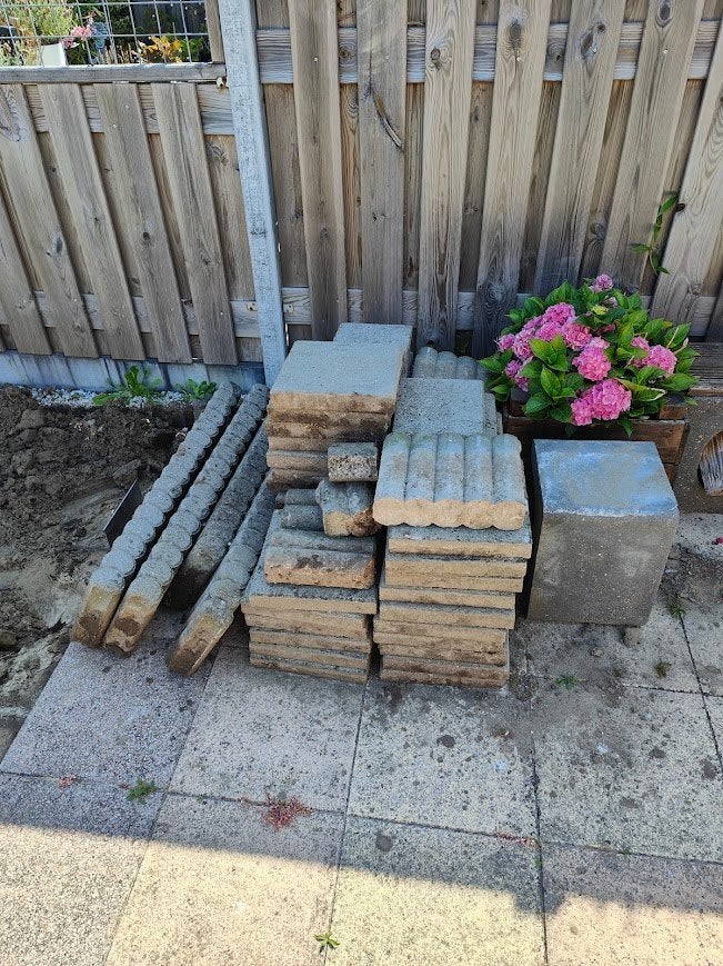 98 stuks 30*30 bestrating, Ophalen, Gebruikt, 5 tot 10 m², Beton