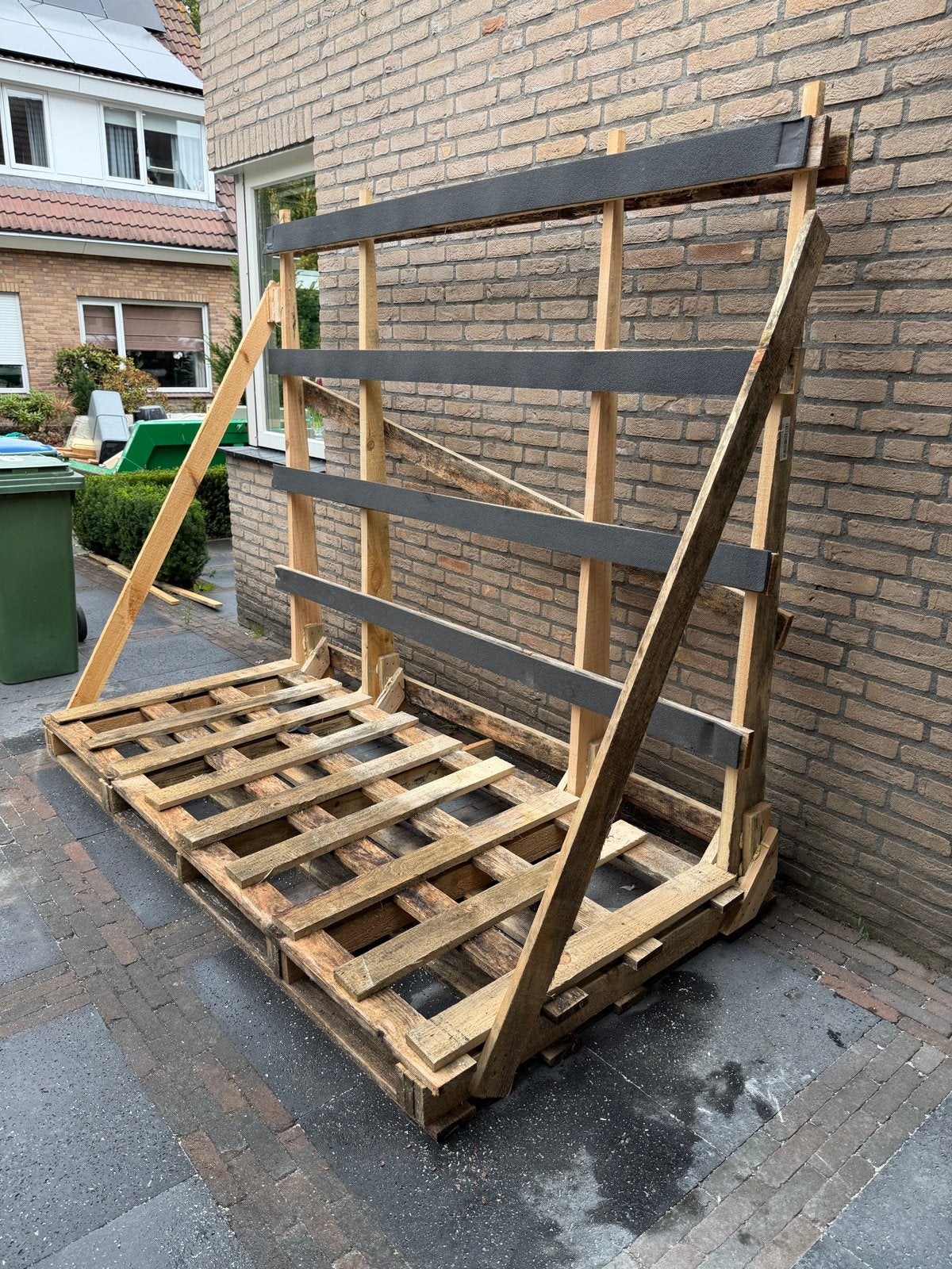 Pallet tbv stookhout, Tuin en Terras, Minder dan 3 m³, Ophalen, Overige houtsoorten