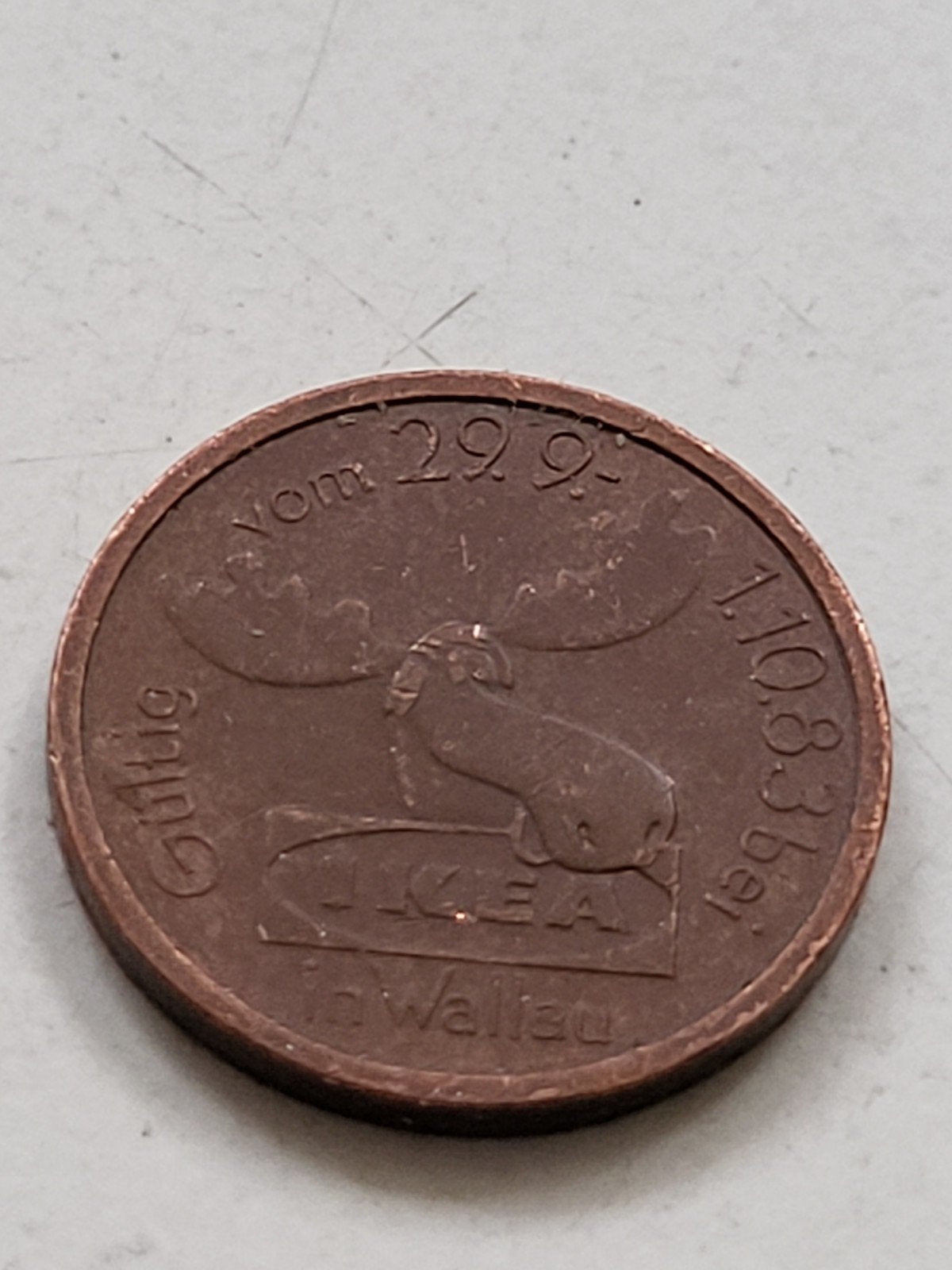Kleine penning IKEA Wallau 1983 met eland, Ophalen of Verzenden