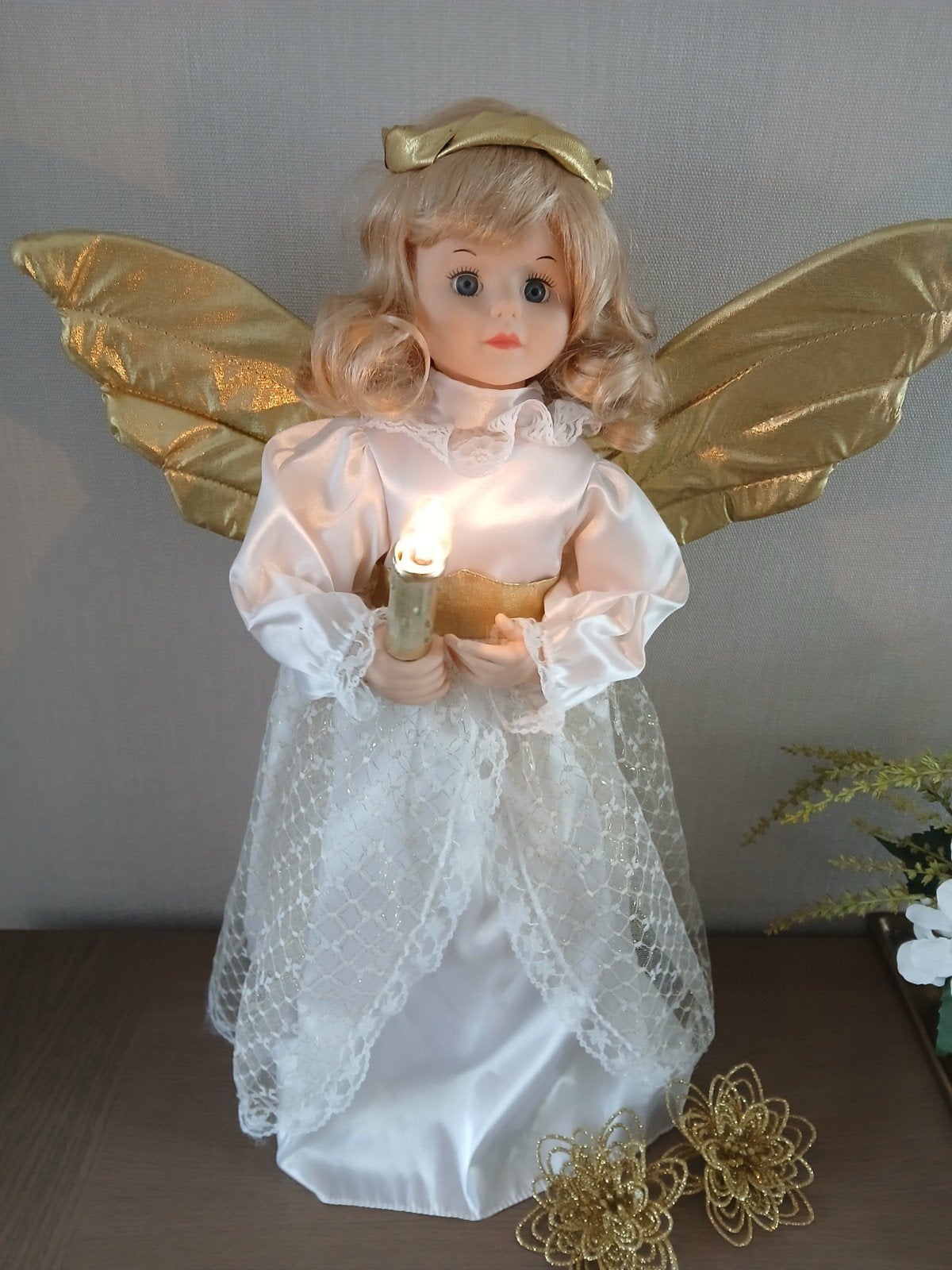 Hele mooie kerstengel met verlichting, Diversen, Ophalen of Verzenden, Zo goed als nieuw
