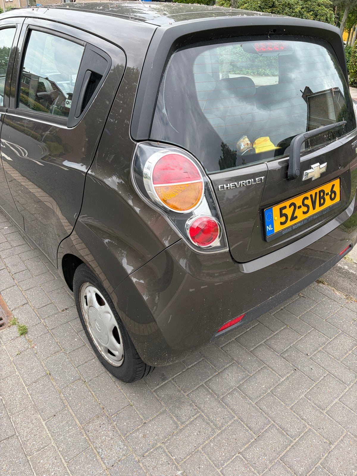 Chevrolet Spark 1.0 Bifuel 2011 Bruin LPG rijdend APK Jan’27, Auto's, 15 km/l, 37 €/maand, 4 cilinders, Bruin