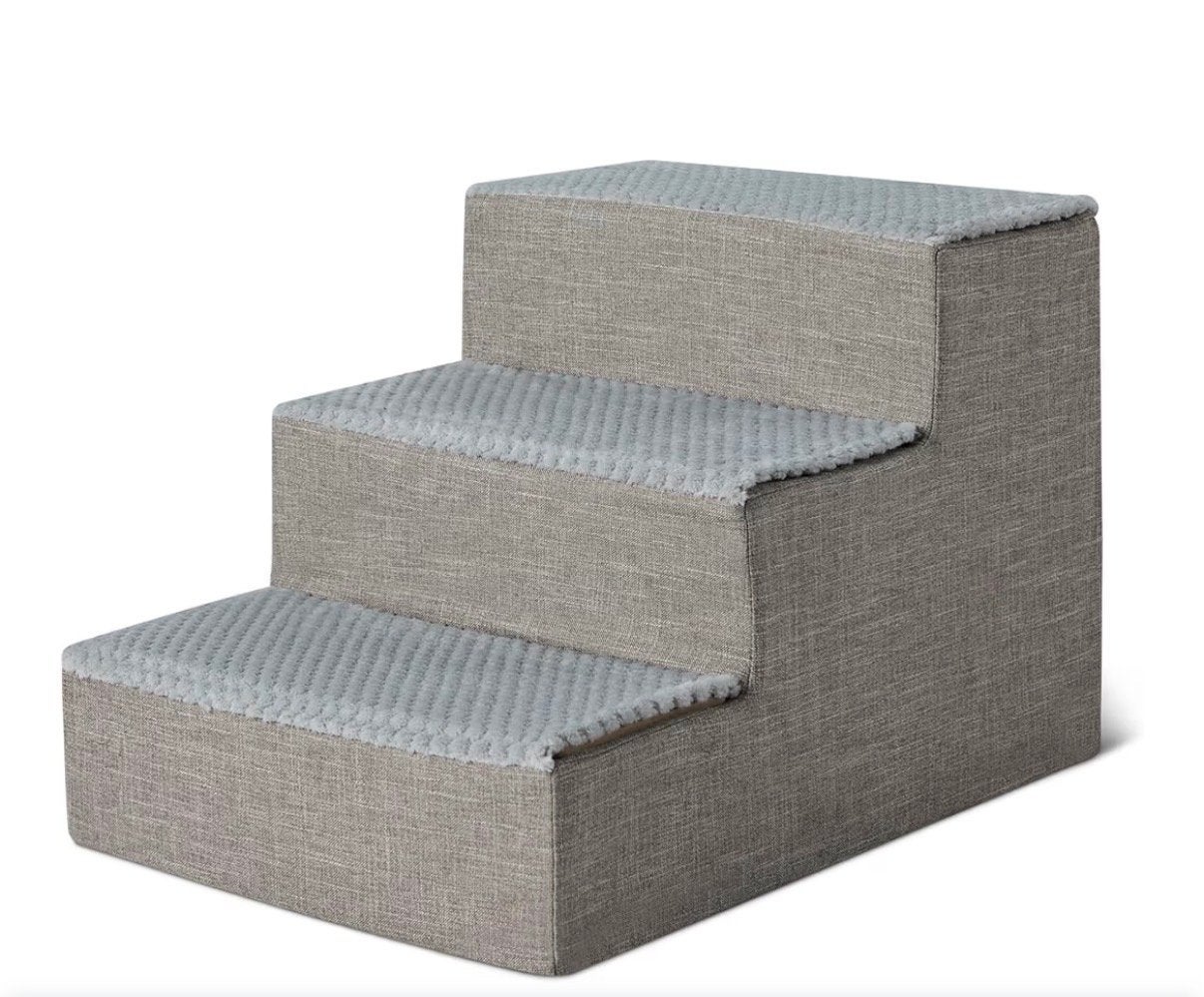 Nieuw in doos hondentrap  - grijs/taupe kleur, Dieren en Toebehoren, Ophalen of Verzenden, Nieuw