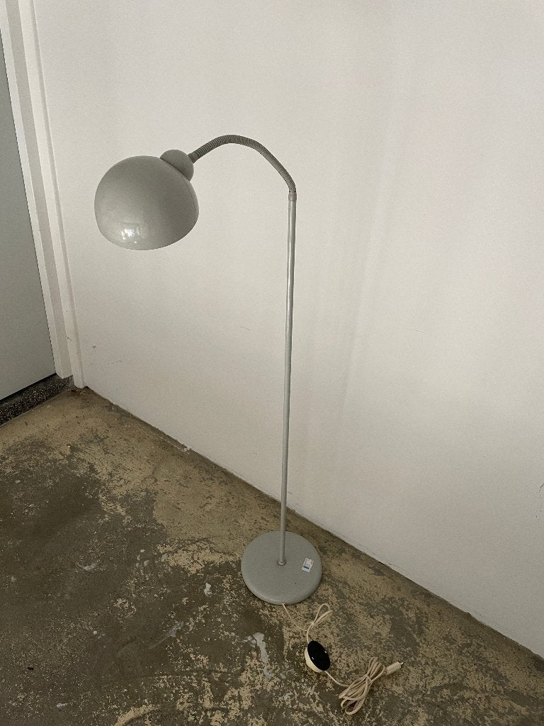 Mooie grijze retro vloerlamp, Ophalen, Gebruikt, Metaal
