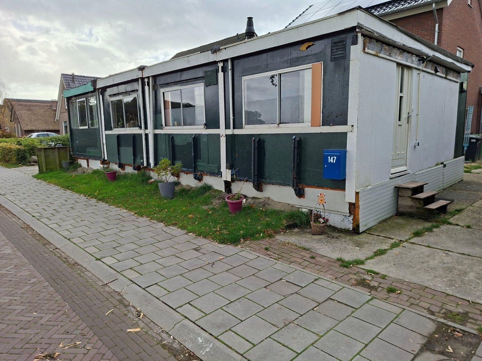 Woonunit van 4 geschakelde container van 6x3, Ophalen
