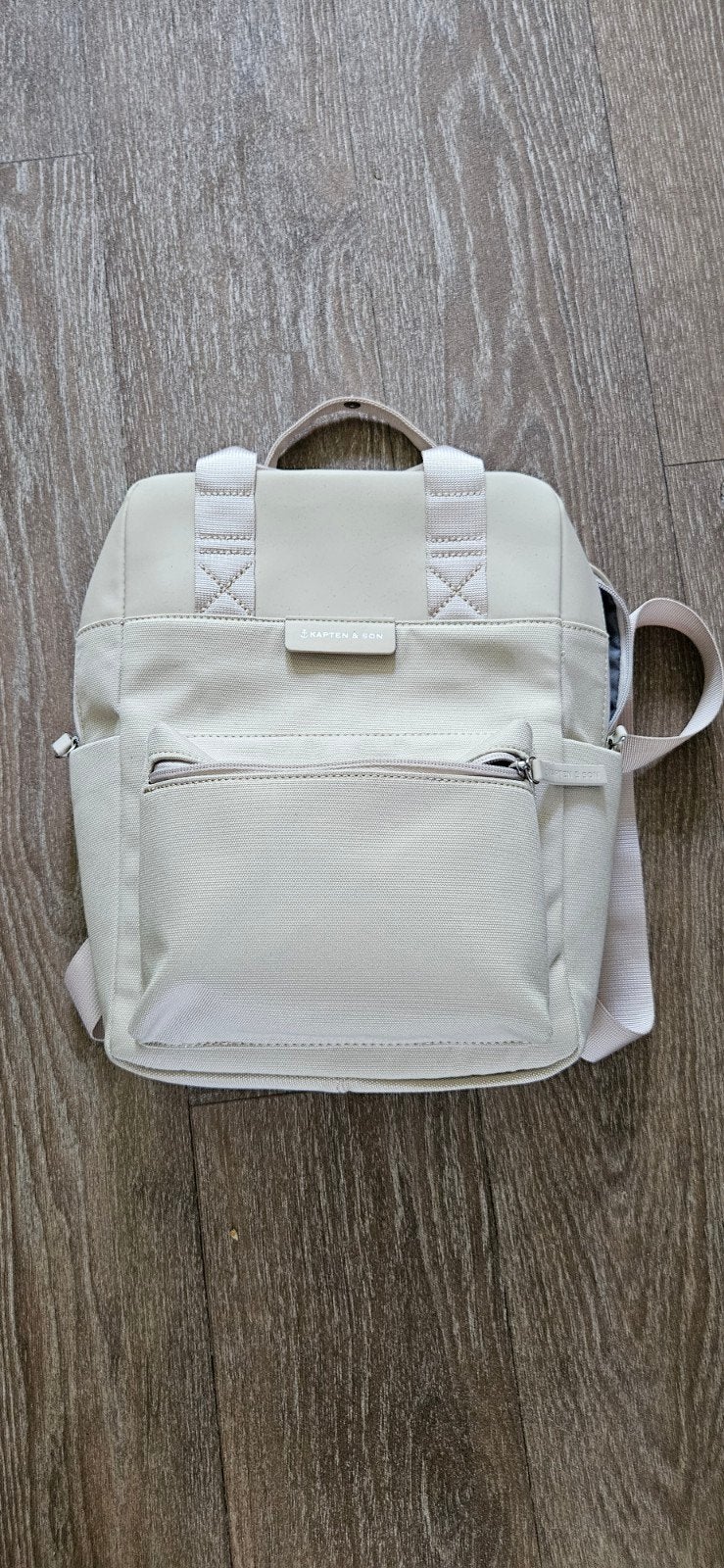 Kapten & Son rugzak beige, Overige merken, Gebruikt, 25 tot 40 cm, Ophalen of Verzenden