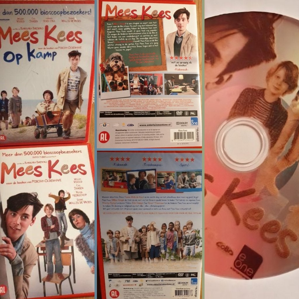 2x Mees Kees DVD kinderfilm in doos, gaaf, humor, avontuur!, Cd's en Dvd's, Avontuur, Alle leeftijden, Zo goed als nieuw, Film