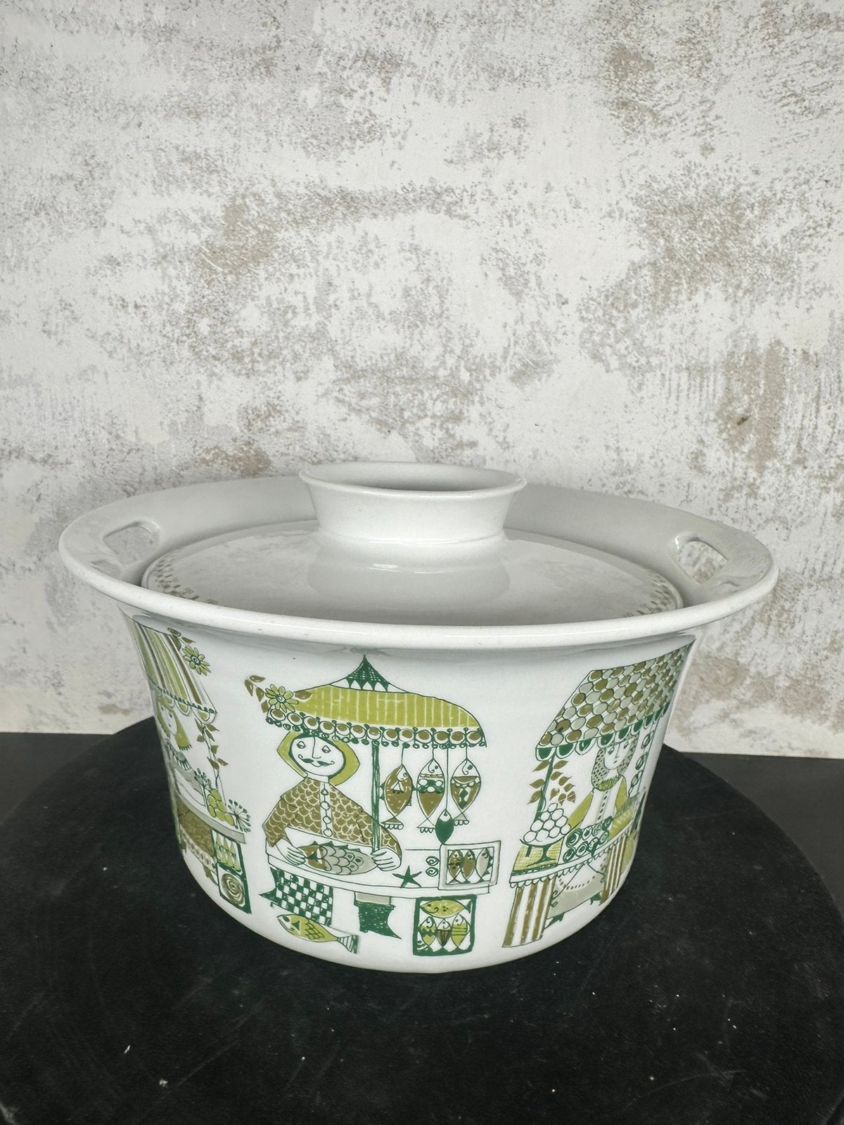 Vintage Figgjo Flint "Market" XL Dekschaal - Turi Design Noo, Verzenden