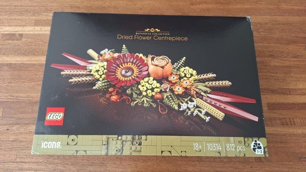 Lego Gedroogd Bloemstuk (10314) compleet met doos en boekjes, Ophalen of Verzenden, Zo goed als nieuw