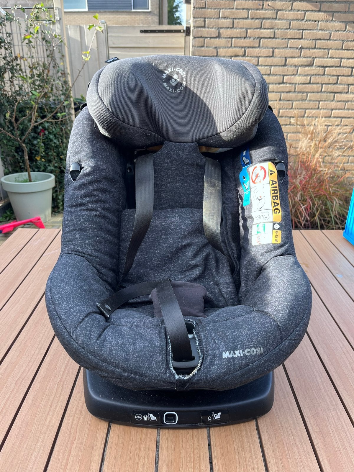 Maxi Cosi AxissFix Plus autostoel - Zwart, Ophalen, Gebruikt, 0 t/m 18 kg, Verstelbare rugleuning