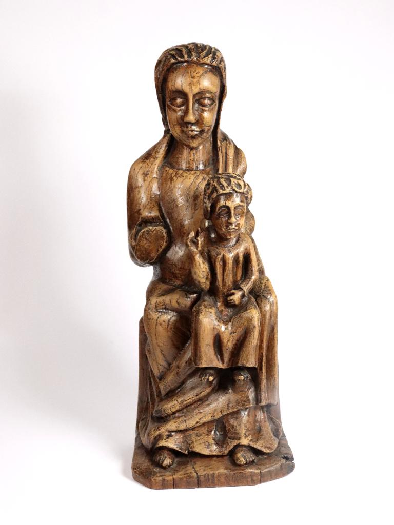 18e Eeuw,  Sculptuur Sedes Sapientiae, Antiek en Kunst, Antiek | Religie, Ophalen of Verzenden