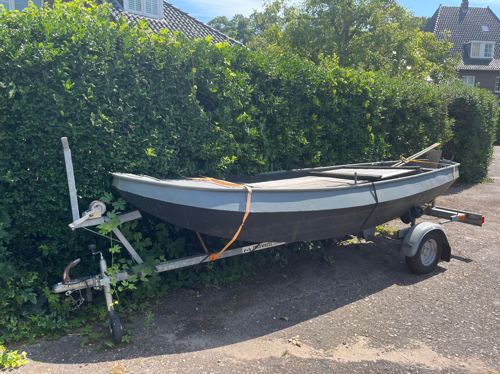 Stalen sloep / bootje / vis, Ophalen, Gebruikt