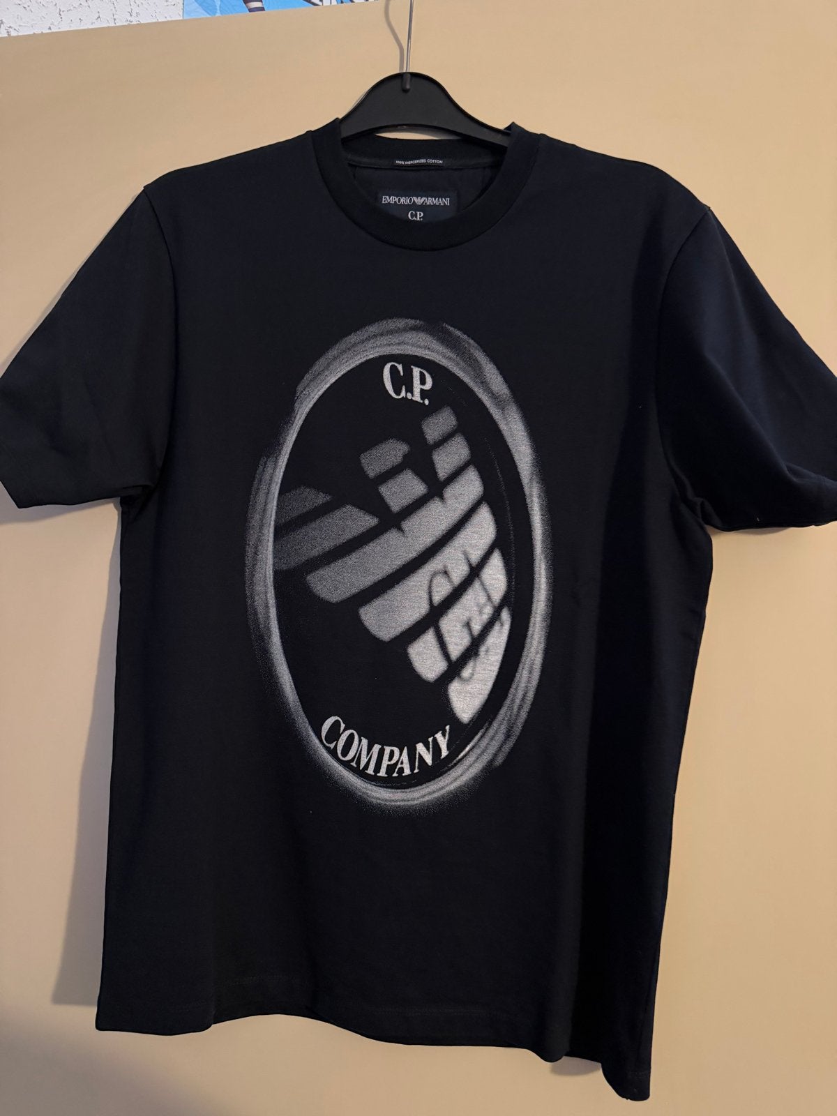 Nieuw CP Company x Armani T-shirt - Zwart, Ophalen of Verzenden, Nieuw, Maat 46 (S) of kleiner, Zwart