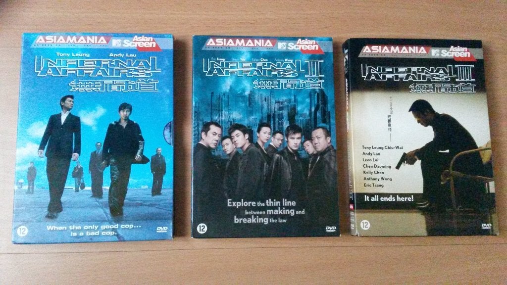 Infernal affairs 1 + 2 + 3  Andrew Lau, Tony Leung 1 koop, Vanaf 12 jaar, Verzenden, Zo goed als nieuw, Overige genres