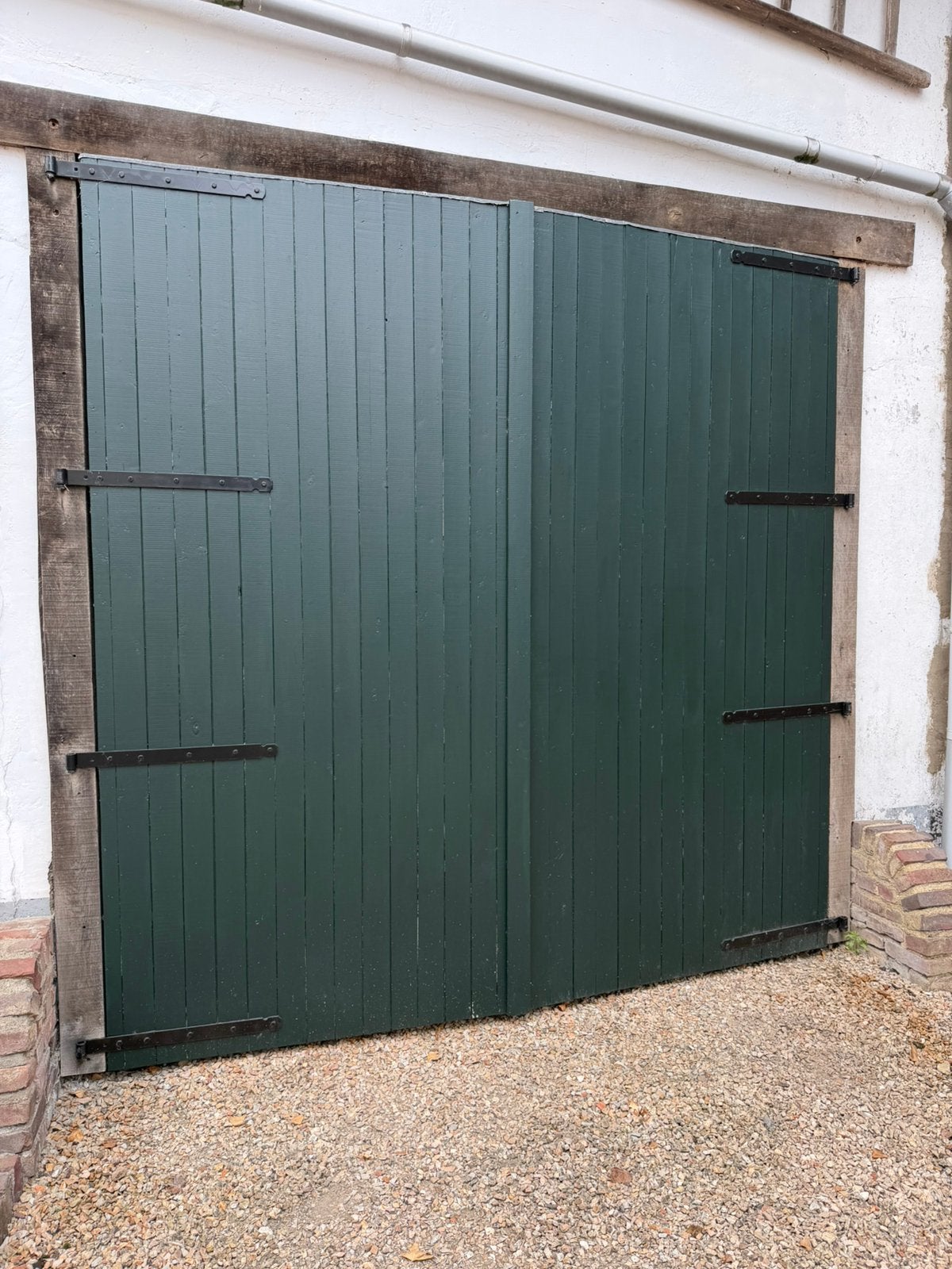 Houten poort, Ophalen, 120 cm of meer, 200 tot 215 cm, Buitendeur