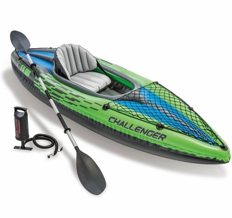 Intex Challenger K1 opblaasbare kayak, Watersport en Boten, Kajaks, Ophalen, Opblaasbaar, Gebruikt, 1-persoons