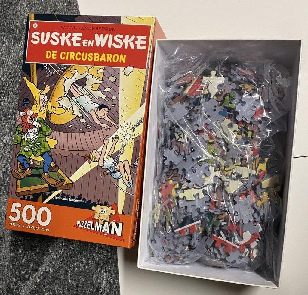 Suske en Wiske Puzzel 500 stukjes - De Circusbaron (NIEUW), Ophalen of Verzenden, 500 t/m 1500 stukjes, Nieuw, Legpuzzel