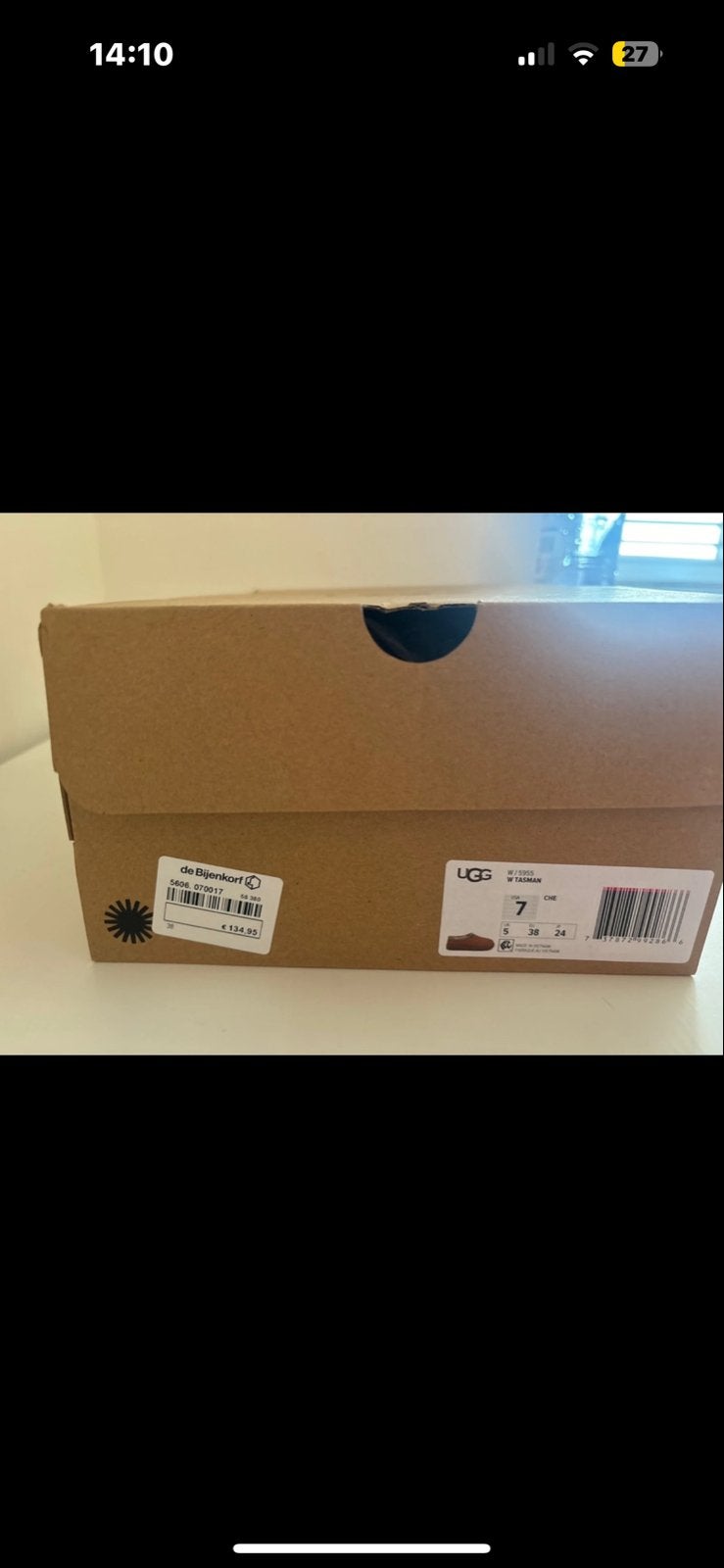 Nieuwe UGG Tasman pantoffels, Ophalen of Verzenden, Nieuw, Bruin, Pantoffels of Sloffen