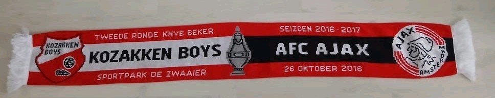 Sjaal Kozakken Boys - AFC Ajax KNVB Beker 2016, Verzamelen, Ophalen of Verzenden, Zo goed als nieuw