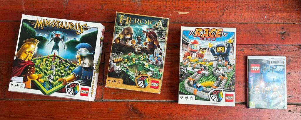 Lego Spellen: Minotaurus, Heroica, Race 3000 & Harry Potter, Ophalen of Verzenden, Gebruikt