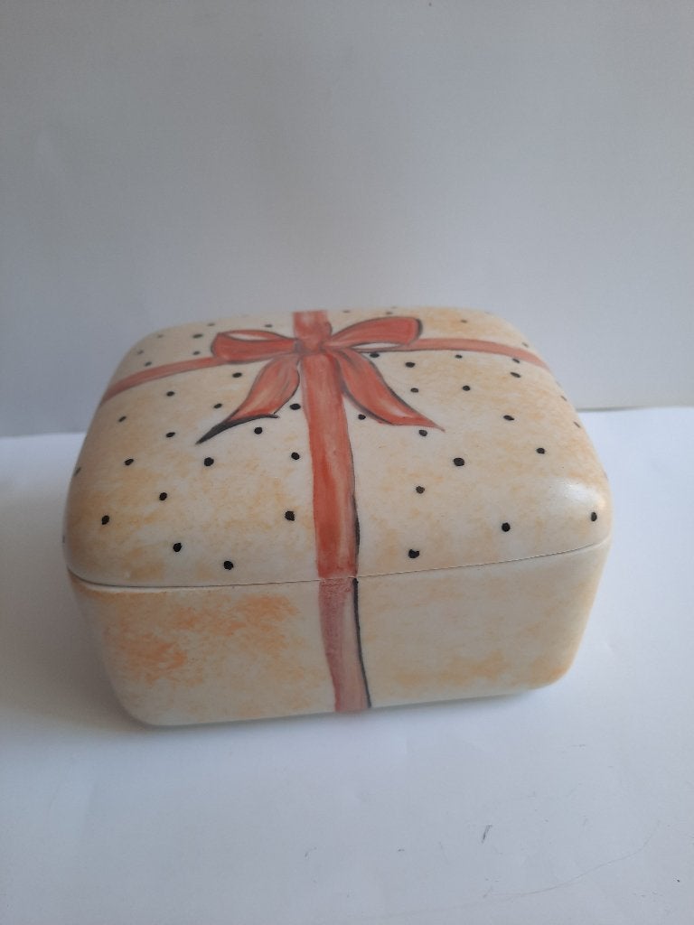 NIEUW Porseleinen sieradendoosje zeepdoosje of cadeau, Ophalen of Verzenden