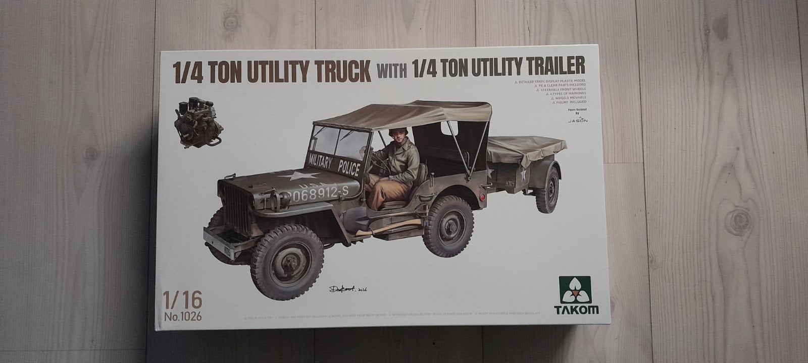 1/16 ,1/4 ton Utility truck met trailer, Overige merken, Groter dan 1:32, Nieuw, Ophalen of Verzenden
