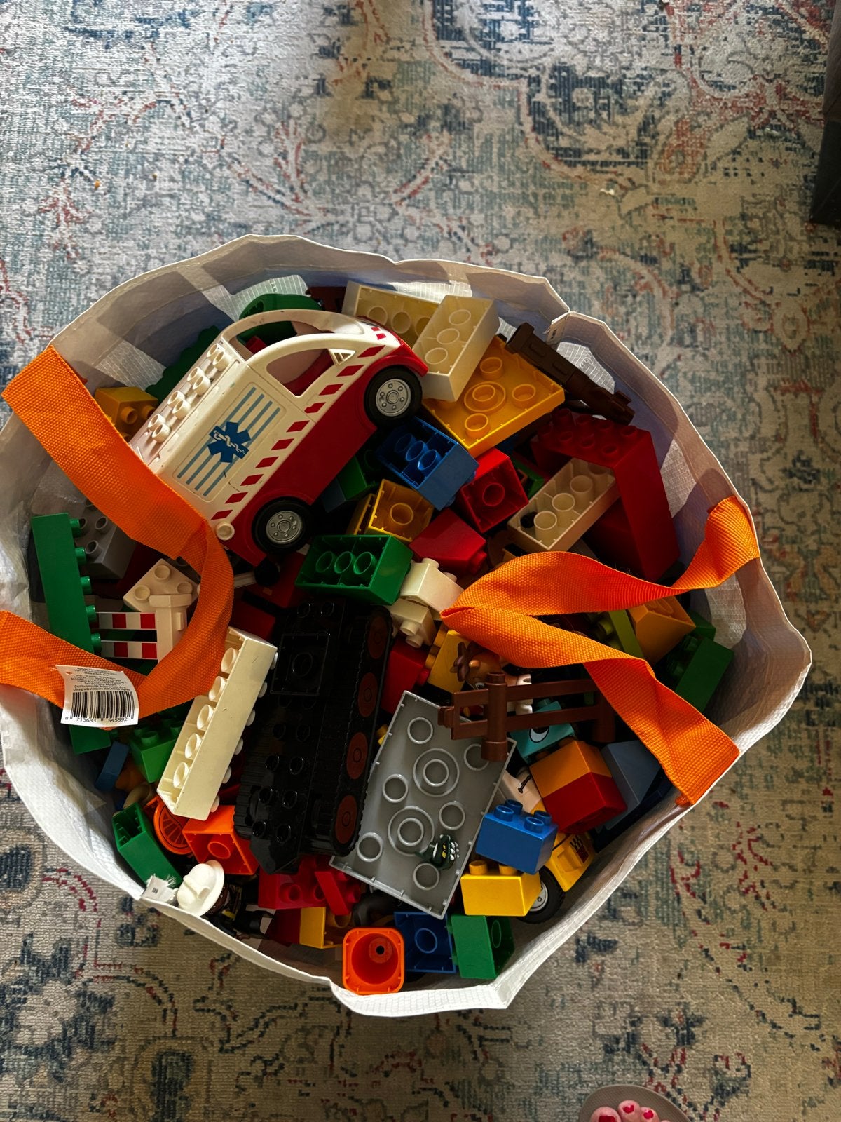 Grote zak Duplo en bouwstenen, Ophalen, Gebruikt, Losse stenen, Duplo