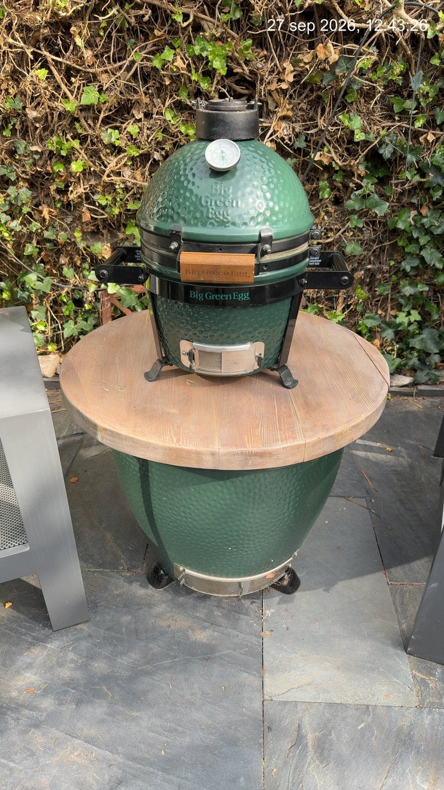 Big Green Egg mini met carrier, Ophalen, Zo goed als nieuw, Big Green Egg (origineel)