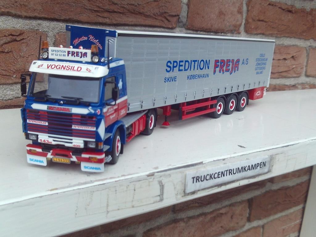 Tekno  Scania  143  van  Morten  Nielsen., Hobby en Vrije tijd, Modelauto's | 1:50, Ophalen of Verzenden, Nieuw, Bus of Vrachtwagen